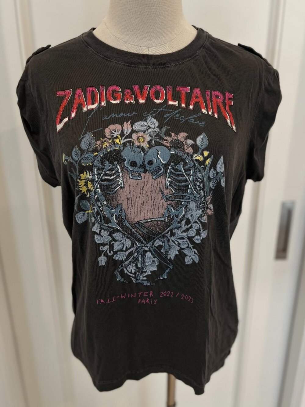Dark Grey Zadig & Voltaire Muscle Tee Size M